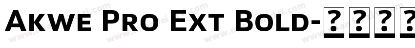 Akwe Pro Ext Bold字体转换